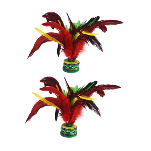 ERINGOGO 2Pcs Chinese Jianzi Kick Shuttlecocks for Foot Sports Traditional Handmade for Outdoor Games Leisure Activities for Adults