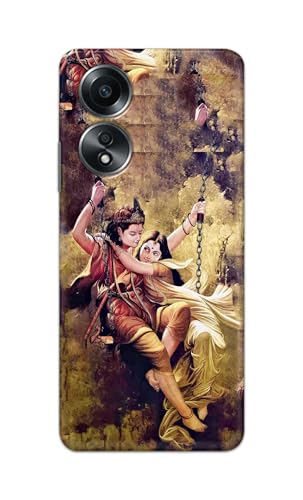 Image of Printed Hard Back Cover for Oppo A58 4G Back Cover (Radha Krishna Love -J1) -190724(EA)