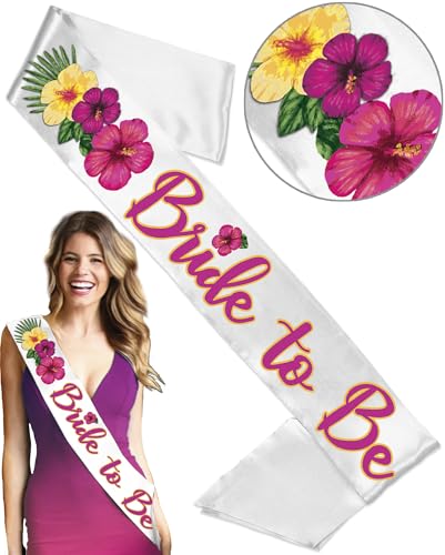 RhinestoneSash Tropical Bride Sash - Bridal Shower Accessories - Tropic Like Its Hot, Last Splash Bachelorette Party3