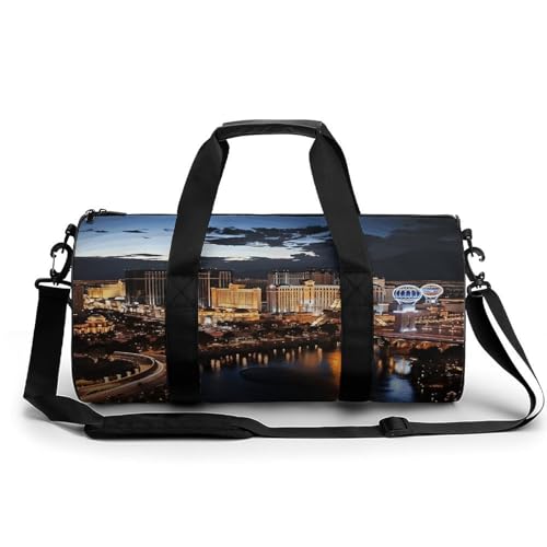 Sac à bagages de week-end 45cm Las Vegas Night View, sac de gym et sport