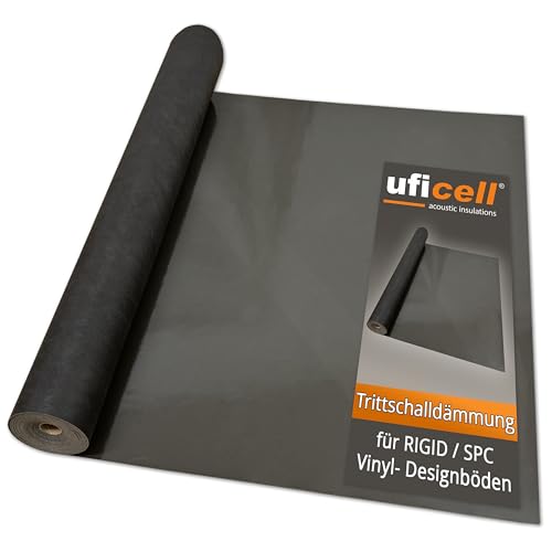 uficell VinoSound Rigid Premium Akustik Verlegeunterlage Trittschalldämmung für SPC/Rigid klick Vinylböden - Druckfestigkeit: 1900 kPa - Stärke: 1 5 mm (10 m)