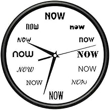 SignMission Its Now TIME Wall Clock Funny Office Late Person Procrastinate Gift