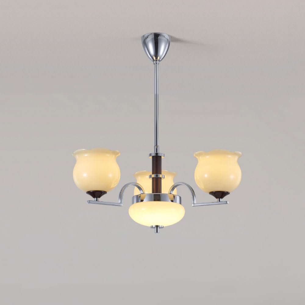Suspension salon scandinave E27 crème luminaire salle à manger