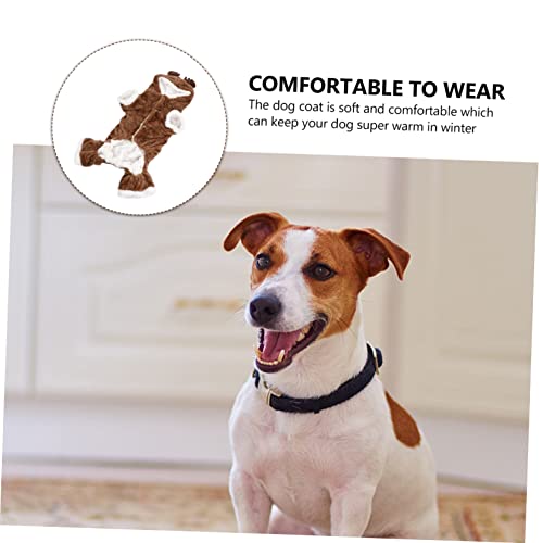 Disfraz de reno navideño para perro, felpa coral, talla L miniatura 6