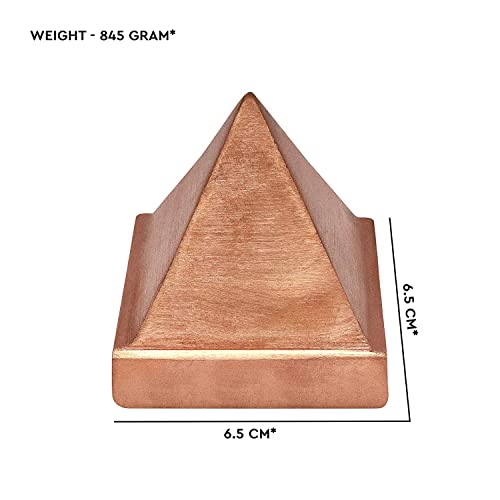 Image of Copper Pyramid | Vastu Remedy | Copper Solid Pyramid | Yantra for Healing | Pyramid for Positive Energy (Pack of 1)