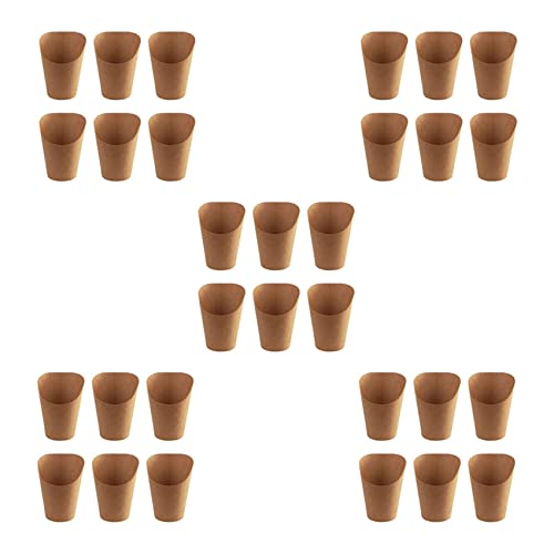 Youbones 500 unidades de papel kraft para desechar, pastel, huevo, hojaldre, patatas fritas, aperitivos, 300 ml ()