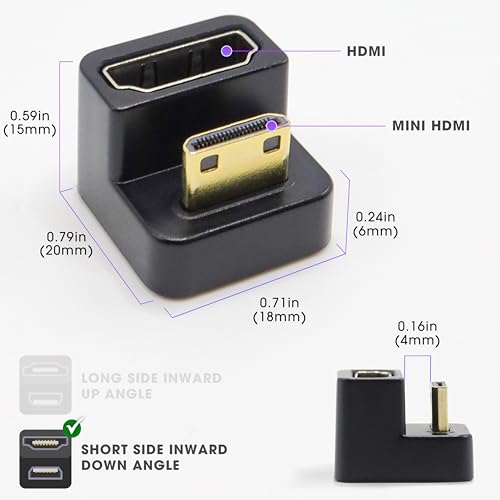 Adaptador Mini HDMI a HDMI 4K 60Hz Kado miniatura 2