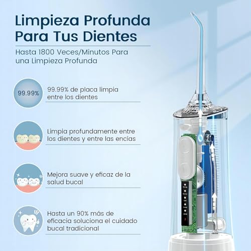 Beneficios de limpieza profunda del irrigador bucal Vimmk