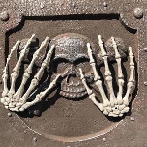 41ZrXc8NYaL._AC_ Hosfairy 1 Pair Halloween Skeleton Hands Plastic Hand Skeleton Model for Halloween Decoration Terror Spooky Props (As Picture)