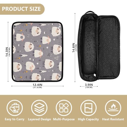 Bolsa de viaje para herramientas de cabello resistente al calor organizador para planchas, alisadoras y rizadores miniatura 4
