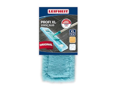 Leifheit Funda de Recambio para mopa Profi XL Static Plus, Funda de poliéster Lavable para mopa superabsorbente, Apta para Todo Tipo de Suelos, Funda para mopa Lavable a 40ºC