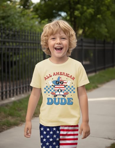 Image of Mrocioa Toddler Boy Summer Clothes 4th of July T Shirt American Flag Shorts Set Girl Stars Stripes Outfit