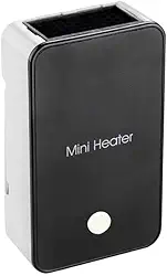 Aquecedor de segurança com economia de energia, mini portátil, sala de escritório, mesa de trabalho, aquecedor de ar elétrico, aquecedor de ar, preto