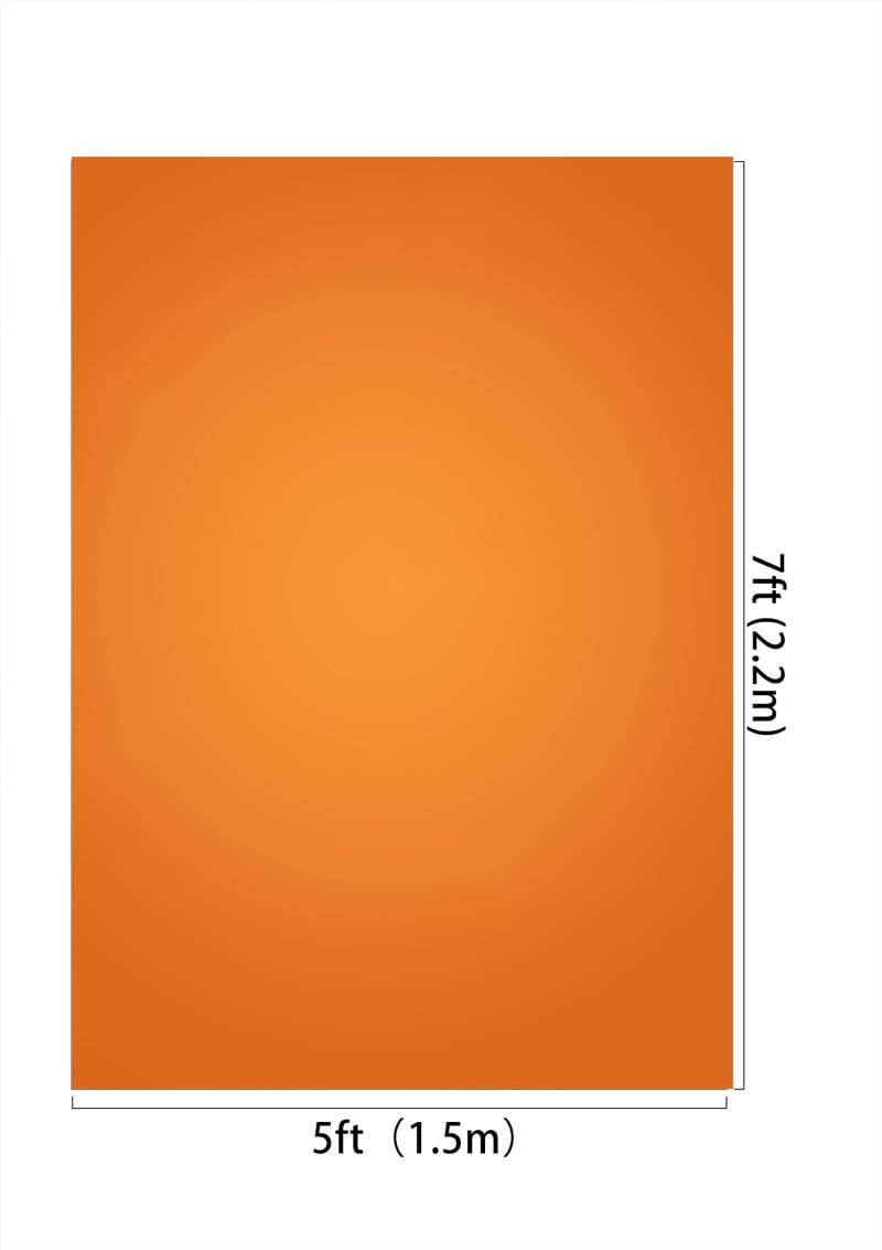 Kate Photo Studio Telón de Fondo Naranja 1.5x2.2m/5x7ft Microfibra Pura Fondo Plegable Accesorios de fotografía Paño Grueso y Suave para sesión de Fotos de bebés Agradable para la Piel