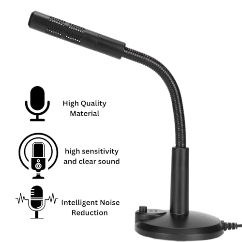 Image of Drumstone 𝟏𝟓 𝐘𝐞𝐚𝐫𝐬 𝐖𝐚𝐫𝐫𝐚𝐧𝐭𝐲 360 USB Desktop Microphone - Noise-Reducing, Portable Mic with Adjustable Hose for Clear Sound in Broadcasts, Gaming & Office Calls