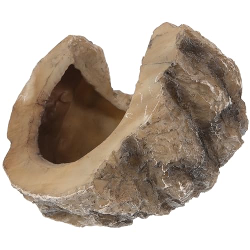HOLIDYOYO Practical Reptile Shelter Cave Resin Turtle Basking Platform Pet Turtle Snake Frog Hideout