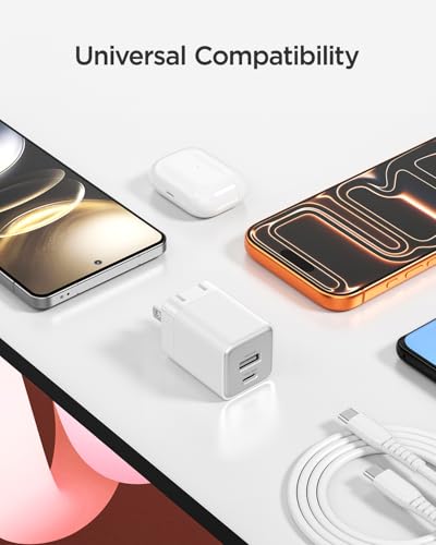 30W USB C Fast Charger, Dual Port USB C Wall Charger with Foldable Plug for iPhone 17/16/15 - image 7