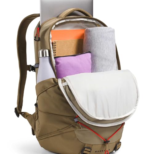 Image of The North Face Borealis Commuter Laptop Backpack - Water Repellent, Laptop Sleeve, Large Main Compartment, Cedar /Lava Red, One Size