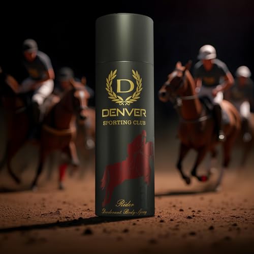 Image of DENVER Rider Deodorant- 180ML Each, Pack of 3| Long Lasting Deodorants Body Spray for Men