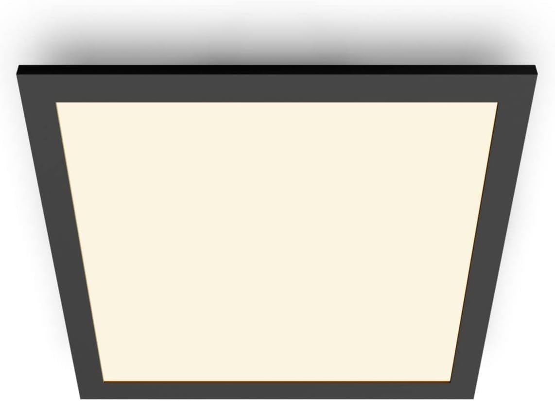 Philips Philips LED Panel Square Ceiling Light SceneSwitch Dimmable 2700K 12W [Warm White - Black]. for Indoor Lighting, Livingroom and