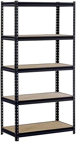 Edsal 5-Shelf Steel Commercial Shelving Unit in Black | 72 in. H x 36 in. W x 18 in. D