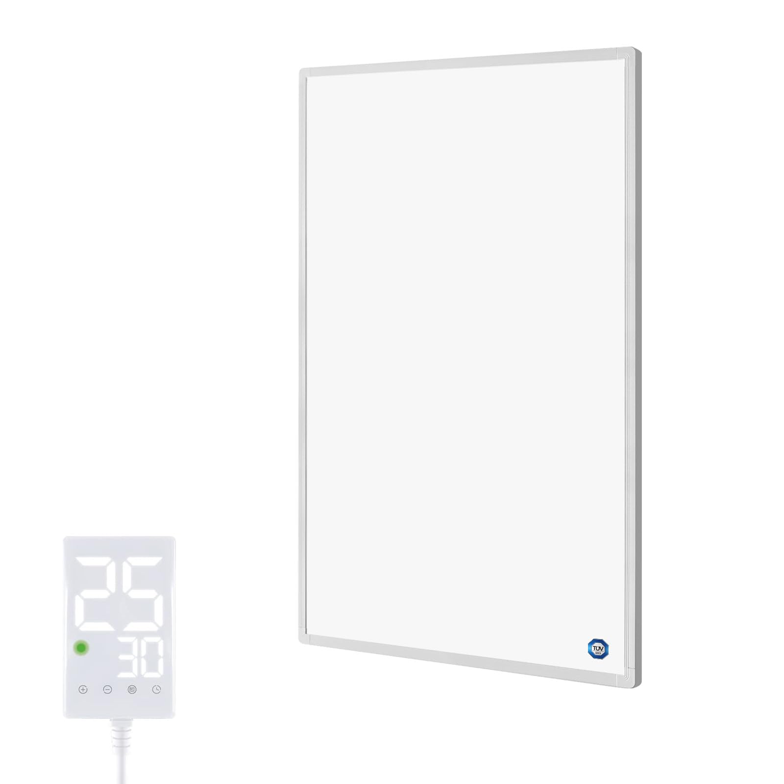Pannello Radiante Infrarossi 600W con Termostato Touch - Riscaldatore a Infrarossi per Montaggio a Parete Fino a 120 Gradi Celsius per 8-15㎡ - Certificazione TÜV e Garanzia 10 Anni