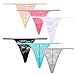 Produktbild Closecret Unterwäsche pflanzlicher Spitze Tanga T-Back Unterhosen von Frauen (S/M(Taille:68.5-73.5cm), 6 Farben)