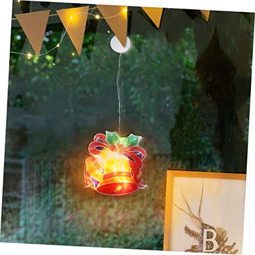 Luxshiny 1 PC Ventosa Luz Pendurada Luzes De Fadas Cortina Luz Do Feriado Acessório Luz Noturna Nata