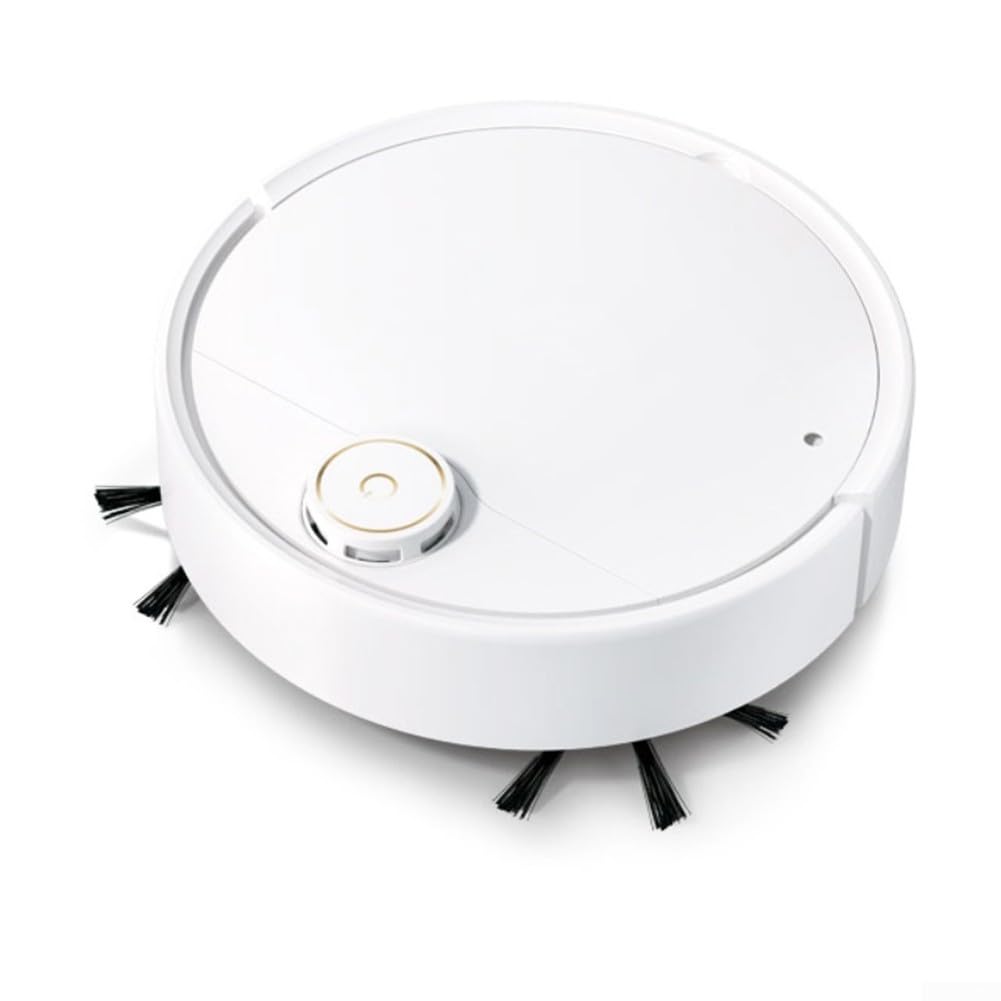 Smart Robot Aspirapolvere con Mop e Umidificatore 5 in 1 Aspirazione Spazzante Navigazione Silenziosa per Pavimenti duri Tappeti 28x28x9.3cm (IS30A (bianco) spray)