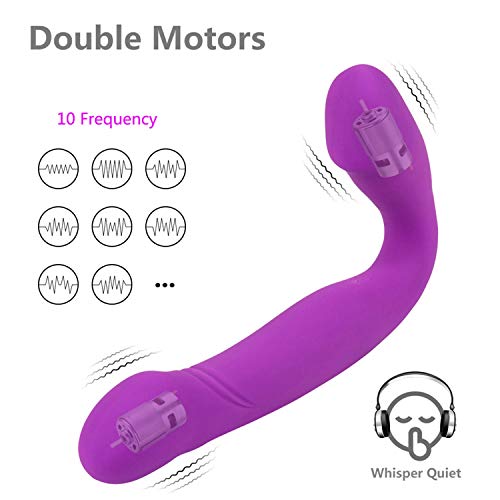 KgByy Vibratoren Für Sie,Strapless Strapon Vibrierenden Dildo, G-Punkt Vibrator Anal Training Mit 10 Geschwindigkeiten Power Wiederaufladbare Bullet Sex-Spielzeug Für Frauen