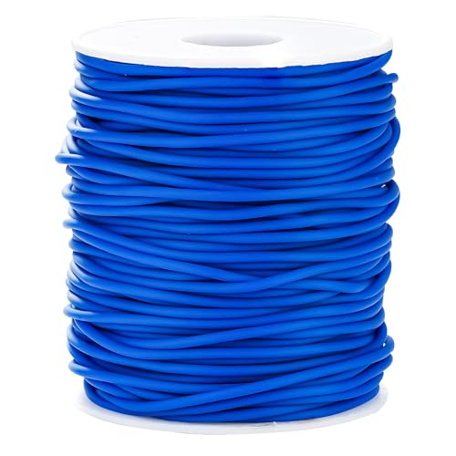 Hollow Pony Bead Rubber Tube Lacing 54 Yards 2mm Marine Blue Rubber Saver