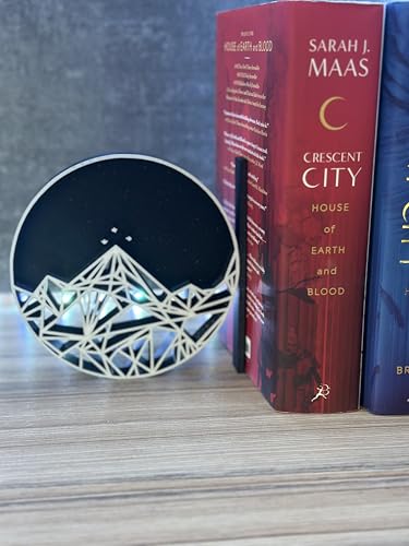 ACOTAR Bookend RIGHT – Night Court Insignia Decor | A Court of Thorns and Roses Inspired Bookish Gift for Sarah J. Maas Fans | Fantasy Bookshelf Accessory (Black and Glow in the Dark) - Image 3