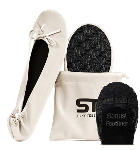 Image of Silky Toes Foldable Flat Shoes for Women | Portable Ballet Flats for Weddings, Parties, Events, Travel |Comfortable Cushioned