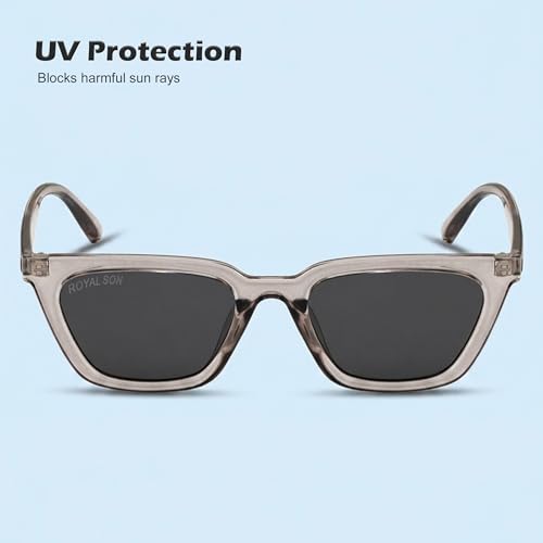 Image of ROYAL SON Square Cat Eye Men Women Fashion Sunglasses Polarized UVA /UVB Protection