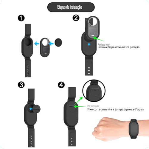 Pulseira para Smart Tag 2 Samsung Galaxy Localizador Silicone Á Prova D’Água Capa Infantil Idosos (R