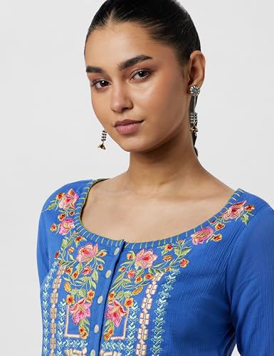 Image of BIBA Women Cotton Straight Solid Kurta