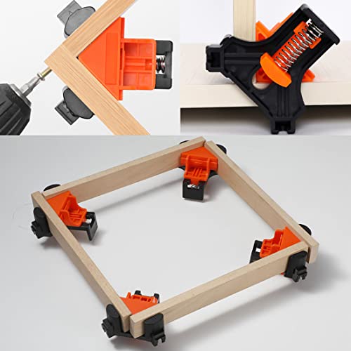 90 Degree Angle Corner Clamps For Woodworking, Abs Fast Adjustable Spring Corner Clip Fixer Woodworker Swing Clamp Tools Right Angle Clamp For Photo Framing, Wooden Diy Project, Carpenter, Set Of 8 #TOP5