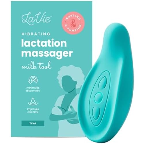 LaVie Lactation Massager - Patented Breastfeeding Relief, Boost Milk Flow & Ease Discomfort from Clogged Ducts, Engorgement, Mastitis - Postpartum Essentials for Nursing Moms - HSA/FSA Medical Device