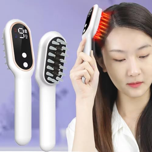 Pente Elétrico para Crescimento Capilar, Terapia Anti-Queda de Cabelo, Infravermelho, LED Vermelho,