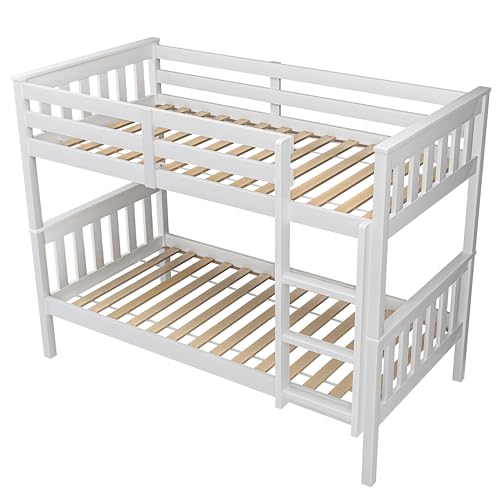 Blisswood Double Bunk Bed, 3Ft Single Bed Frame With Ladder, Extra Strong & Durable, Wooden Kids Bunk Beds, Twin Sleeper For Kids, Children, Adults, Double Bed Frame With Under Bed Storage (White) - 9