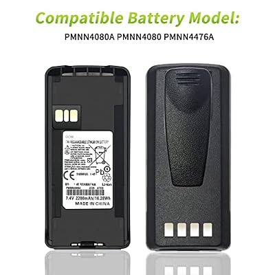 (6PCS) PMNN4476A Battery PMNN4082 [2026 New Version] for Motorola CP100D CP185 CP1200 CP1300 CP1600 CP1660 CP476 CP477 EP350 AAH03RDF8AA7AN PMNN4080 PMNN4082BR PMNN4081AR Battery & Belt Clip