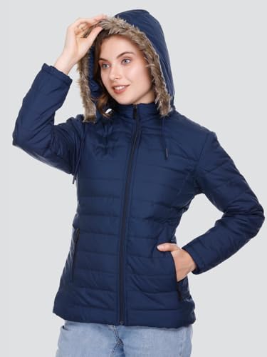 Image of RARE TIMES Women's Stylish Solid Full Sleeves Jacket | Winter Wear Quilted Jacket for Travelling | Regulaer Fit Puffer Jacket For Women
