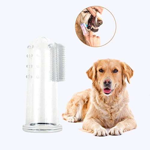 Escova Dental Para Cachorros e Gatos Escova de Dentes Pets Em Silicone Para Gatos E Cachorros Limpa