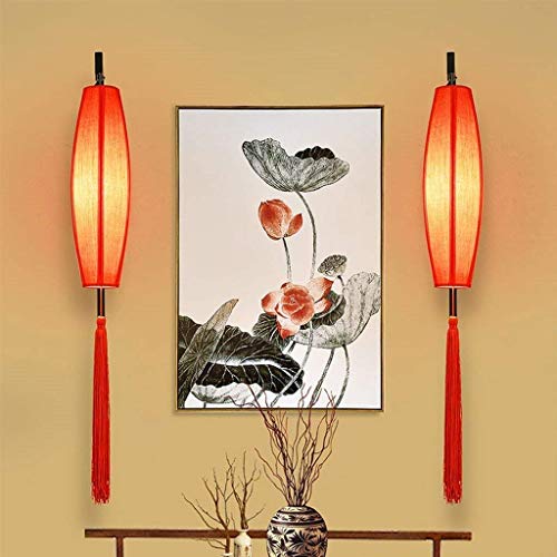 Lampe murale style chinois antique à trois têtes pour éclairage de chevet hôtel