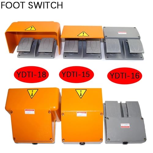 Interruptor de pedal 250V 380V 10A YDTI-18 para control de pie doble 3