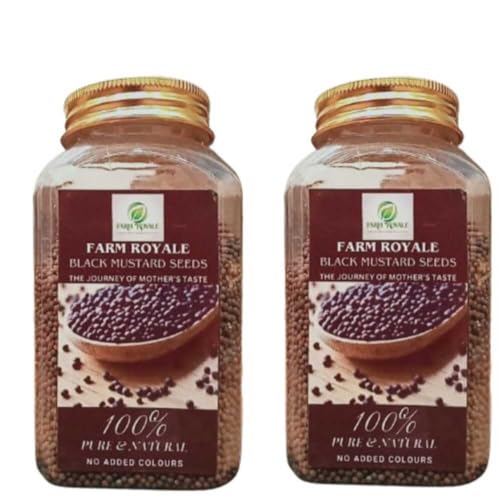 Farm Royale Black Mustard/Kali Sarso Whole -1+1 Combo-(200gm & 200gm)||100%