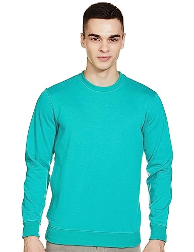 Image of The Indian Garage Co Men Regular Fit Solid Crew Neck Overhead Sweatshirt