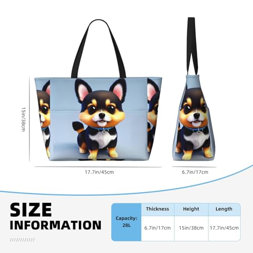 Card Love Fancy Puppy Large Capacity Waterproof Sandproof Multifunctional Beach Travel Camping Picnic Storage Bag4