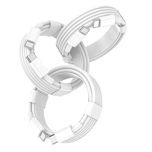 Apple USB C to USB C Charging Cable 3Pack 6ft, USBC Fast Charger Cord, 60W Type-C to Type-C Cable for iPhone 16/15 Pro Max Plus 16E, iPad Air/Pro