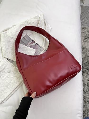 Image of Tote Bags for Women,Faux Leather Shoulder Hobo Purse Soft Slouchy Work Handbag for Work Travel 2pcs